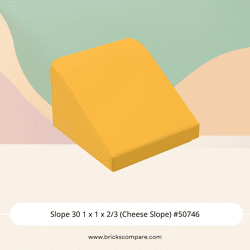 Slope 30 1 x 1 x 2/3 (Cheese Slope) #50746 - 191-Bright Light Orange