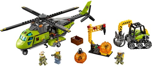 Lego 60123 Volcano Adventure Transport Helicopter