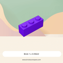 Brick 1 x 3 #3622 - 268-Dark Purple