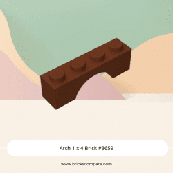 Arch 1 x 4 Brick #3659 - 192-Reddish Brown