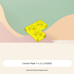 Corner Plate 1 x 2 x 2 #2420 - 44-Trans-Yellow
