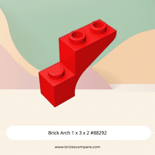 Brick Arch 1 x 3 x 2 #88292 - 21-Red