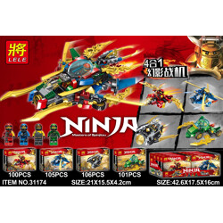 LELE 31174-2 Ninjago: Phantom Fighter 4 in 1