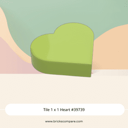 Tile 1 x 1 Heart #39739 - 119-Lime