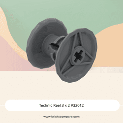 Technic Reel 3 x 2 #32012 - 199-Dark Bluish Gray