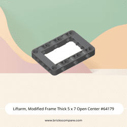 Liftarm, Modified Frame Thick 5 x 7 Open Center #64179 - 199-Dark Bluish Gray