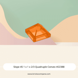 Slope 45 1 x 1 x 2/3 Quadruple Convex #22388 - 182-Trans-Orange