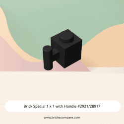 Brick Special 1 x 1 with Handle #2921/28917  - 26-Black