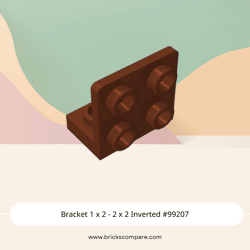 Bracket 1 x 2 - 2 x 2 Inverted #99207  - 192-Reddish Brown