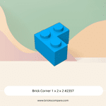 Brick Corner 1 x 2 x 2 #2357 - 321-Dark Azure