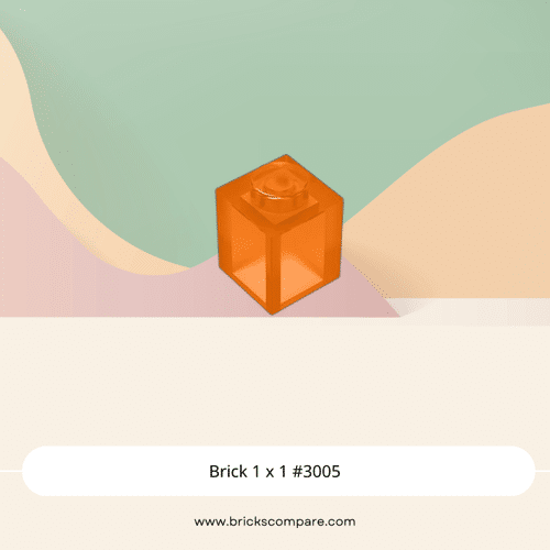 Brick 1 x 1 #3005 - 182-Trans-Orange