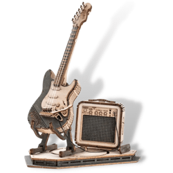 Robotime TG605K ROKR Electric Guitar Model 3D Wooden Puzzle