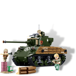 Sluban M38-B1110 World War II Pacific Storm: M4A3 (76W) Medium Tank