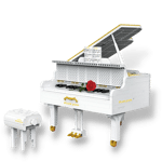 HAPPY BUILD YC-21003 White Dreamer Piano With Motor
