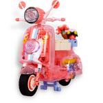 JAKI JK8325-1 Pink Transparent Motorcycle