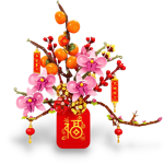 SEMBO 605028 Persimmon Yuyi Yuanxiao flower Chinese Culture