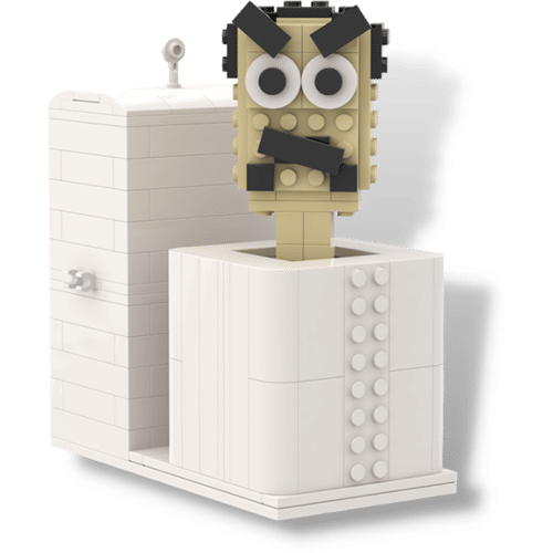 MOC1323 Creative Series G-man Toilet Man Bricks Skibidi Toilet