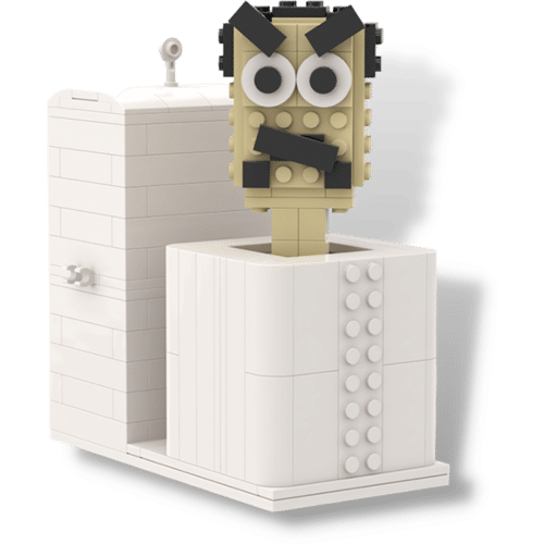 MOC Factory™ 89301 Skibidi Toilet G-Man Toilet brick set, g man toilet png  