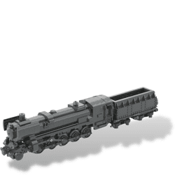 MOC-126447 Black Train Locomotive
