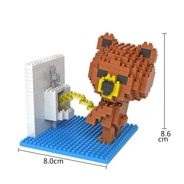 LOZ 9430 Brown Bear Toilet