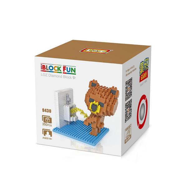 LOZ 9430 Brown Bear Toilet