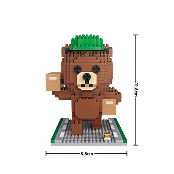 LOZ 9749 Brown Bear with Package Courier