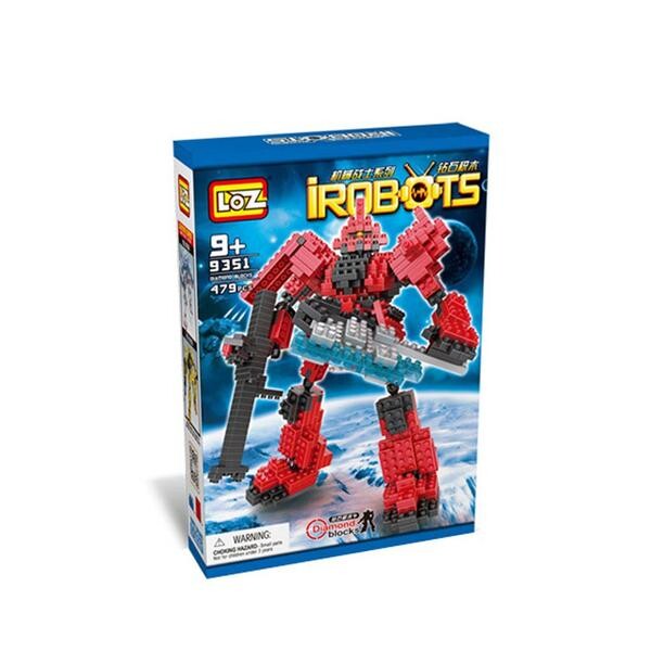 LOZ 9351 Transformers Red Gundam