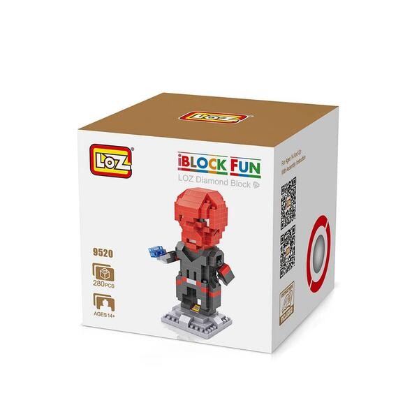 LOZ 9520 Superhero Red Skull