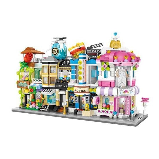 4pcs/set LOZ 1649-1652 Street mini Blocks Kids Building Toys Grils Puzzle no box 