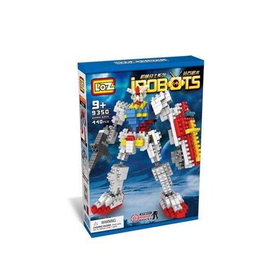LOZ 9350 Transformers White Gundam