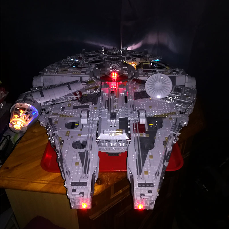 Luxury VersionLED Light Set For LEGO 75192 Millennium Falcon Compatible LEPIN 05132 (not include blocks set)Kits