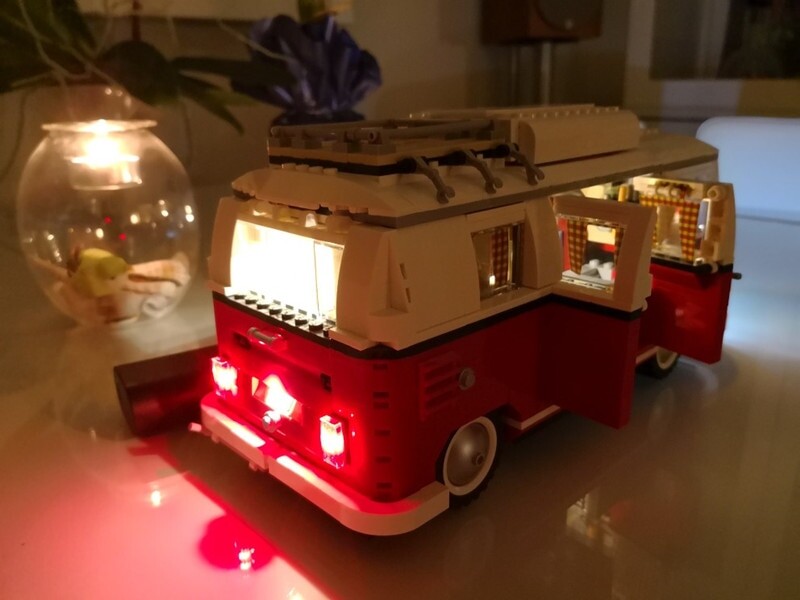 Basic Version LED Light Kit For LEGO 10220 Creator series T1 Camper Van Blocks Compatible With LEPIN 21001 (Only Light Set)Kits