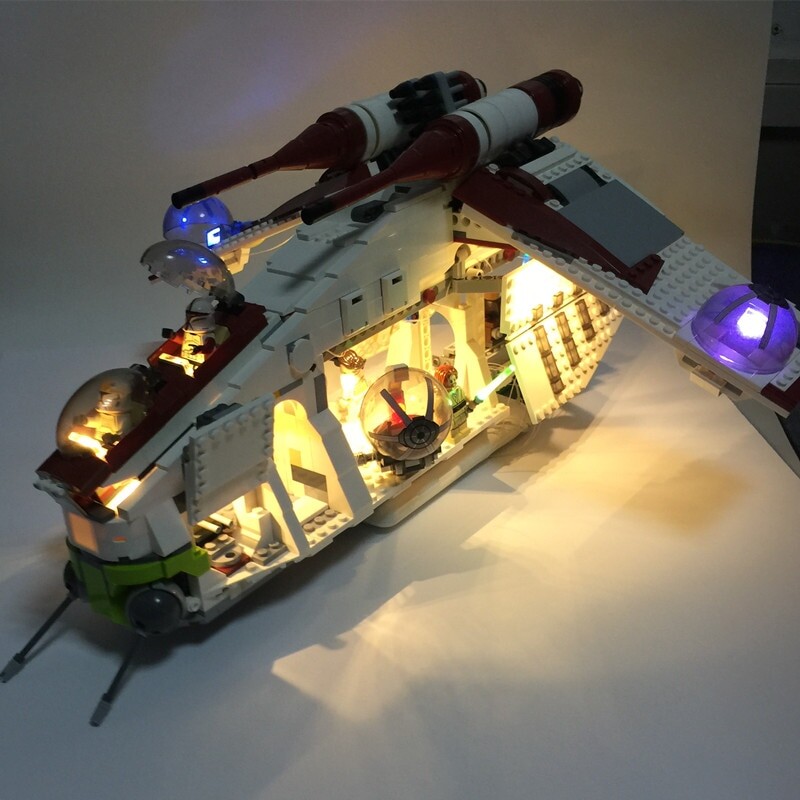 Basic Version LED Light Kit For LEGO 75021 and 05041 The Republic Gunship (Only Light Set)Kits