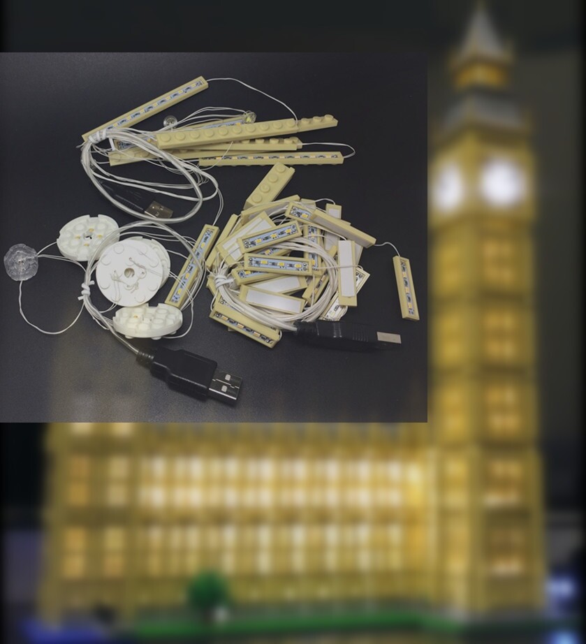 Basic Version LED Light Kit For LEGO 10253 /17005 City Creator Big Ben (Only Light Set)Kits