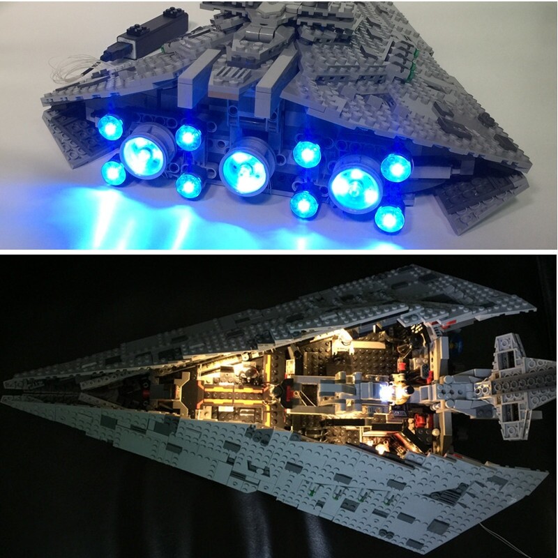 Basic Version LED Light Kit For LEGO 75190 Star Wars The First order Star Destroye Compatible With LEPIN 05131 (Only Light Set)Kits
