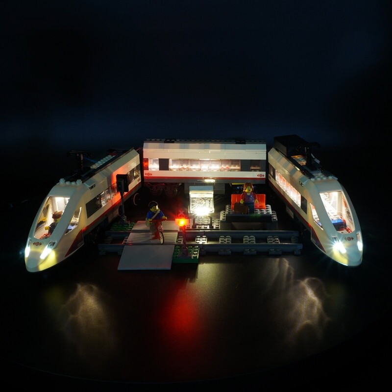 Basic Version LED Light Kit For LEGO 60051 Cities High-speed passenger Train Compatible With LEPIN 02010 (Only Light Set)Kits