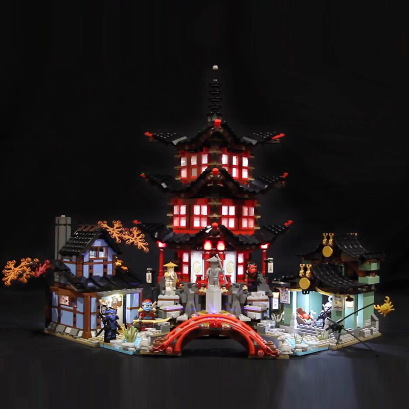 Luxury VersionLED Light Set For LEGO 70751 Temple of Airjitzu Compatible LEPIN 06022 (LED Light+Battery box)Kits