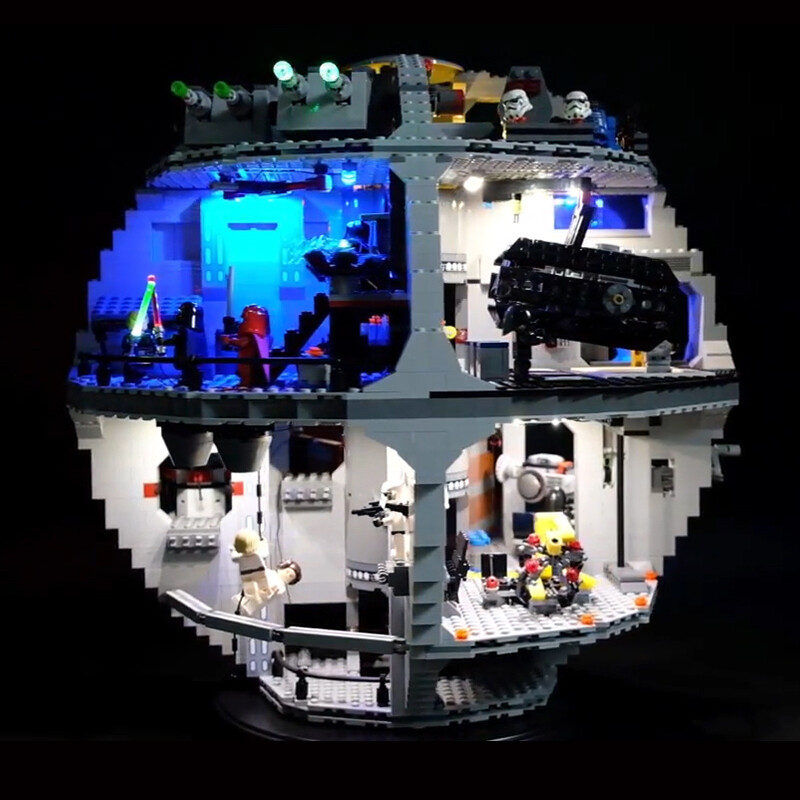 Luxury VersionLED Light Set For LEGO 75159 Death Star Compatible LEPIN 05063 (LED Light+Battery box)Kits