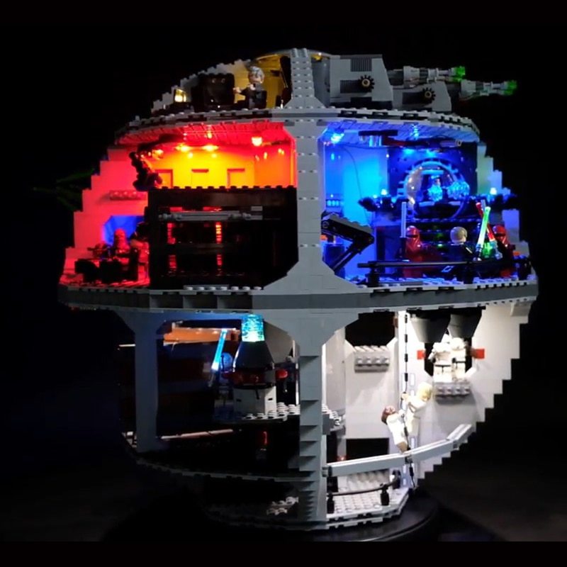 Luxury VersionLED Light Set For LEGO 75159 Death Star Compatible LEPIN 05063 (LED Light+Battery box)Kits