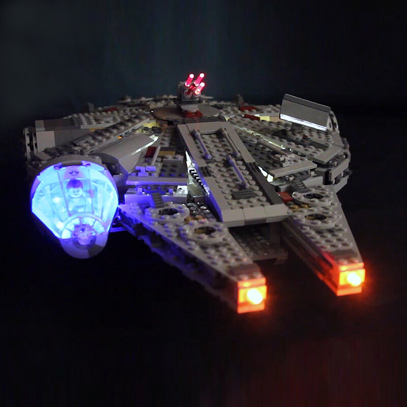 Luxury VersionLED Light Set For LEGO 75105 Millennium Falcon Compatible LEPIN 05007 (LED Light+Battery box)Kits