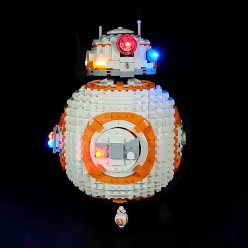 Luxury VersionLED Light Set For LEGO 75187 BB-8 Compatible LEPIN 05128 (LED Light+Battery box)Kits