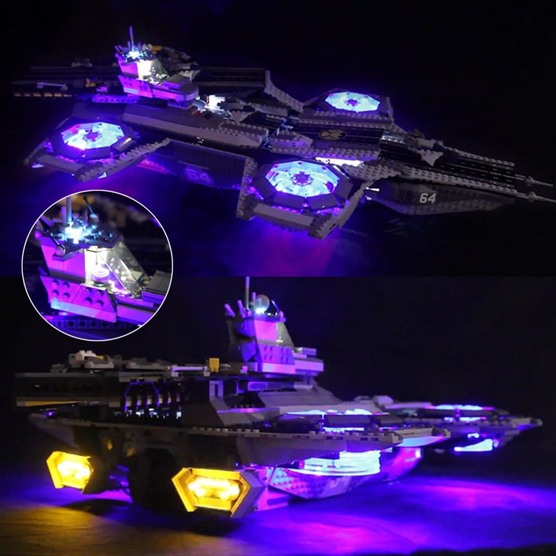 Luxury VersionLED Light Set For LEGO 76042 The SHIELD Helicarrier Compatible LEPIN 07043 (LED Light)Kits