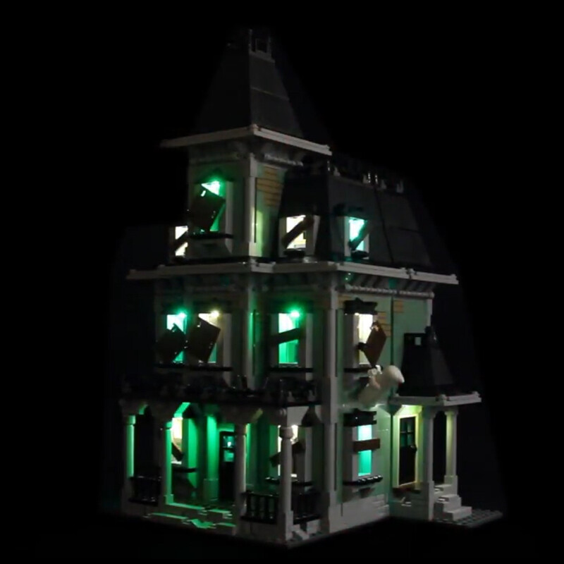 Luxury VersionLED Light Set For LEGO 10228 Haunted House Compatible LEPIN 16007 (LED Light+Battery box)Kits