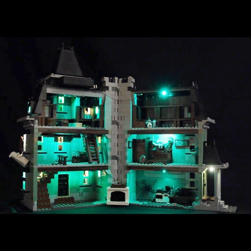 Luxury VersionLED Light Set For LEGO 10228 Haunted House Compatible LEPIN 16007 (LED Light+Battery box)Kits
