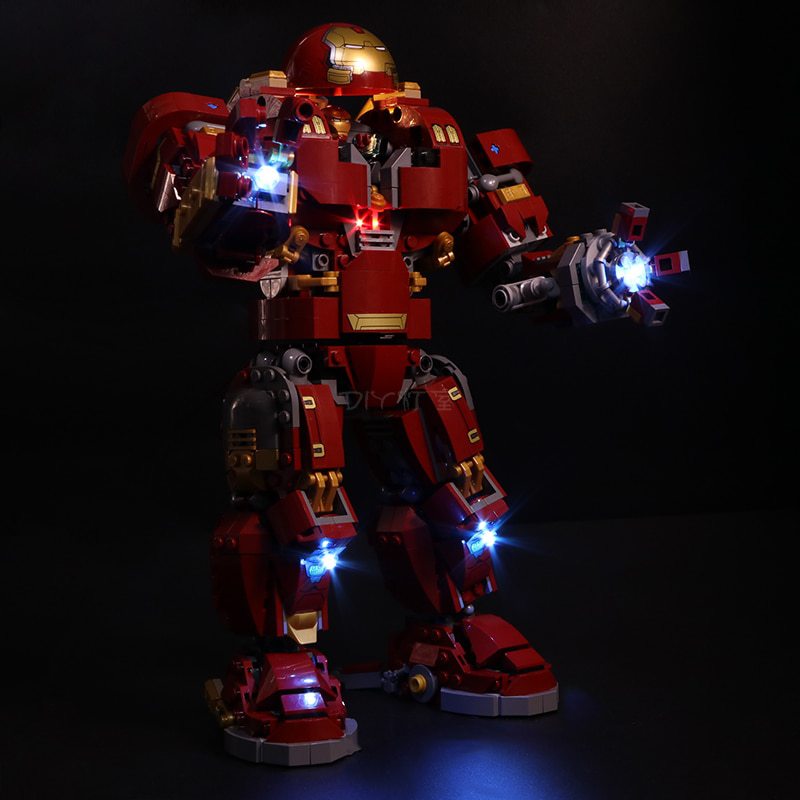 Luxury VersionLED Light Set For LEGO 76105 The Hulkbuster: Ultron Edition Compatible LEPIN 07101 (LED light+Battery box)Kits
