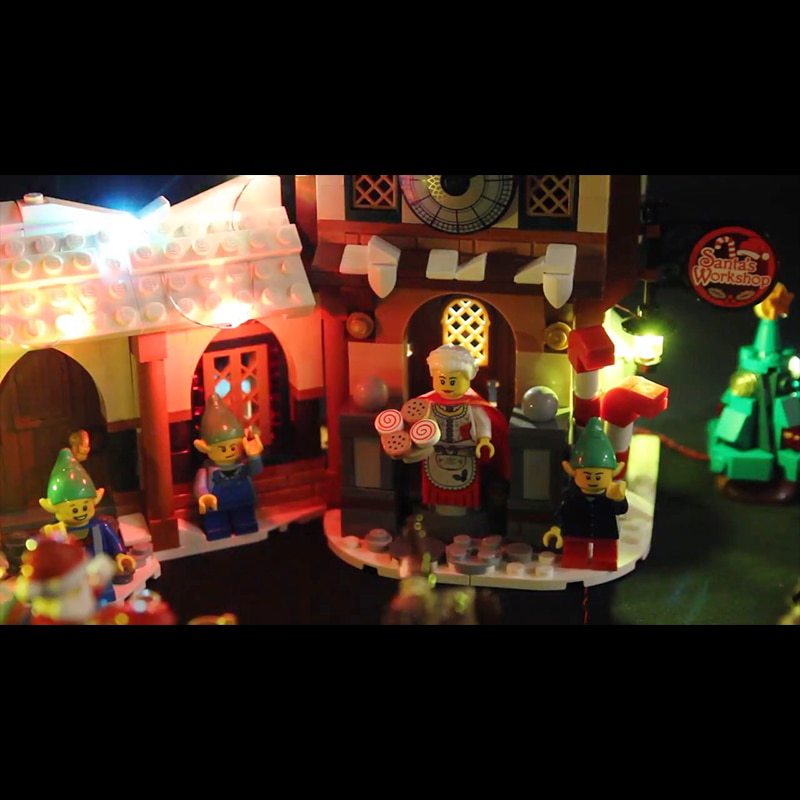 Luxury VersionLED Light Set For LEGO 10245 Santa's Workshop (LED Light+Battery box)Kits