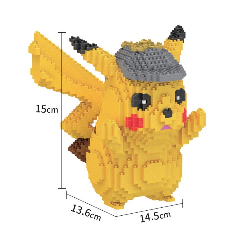 Lboyu 7080 Large Pikachu With Detective Hat