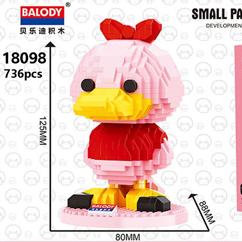 Balody 18098 Large Pink Cartoon Duck
