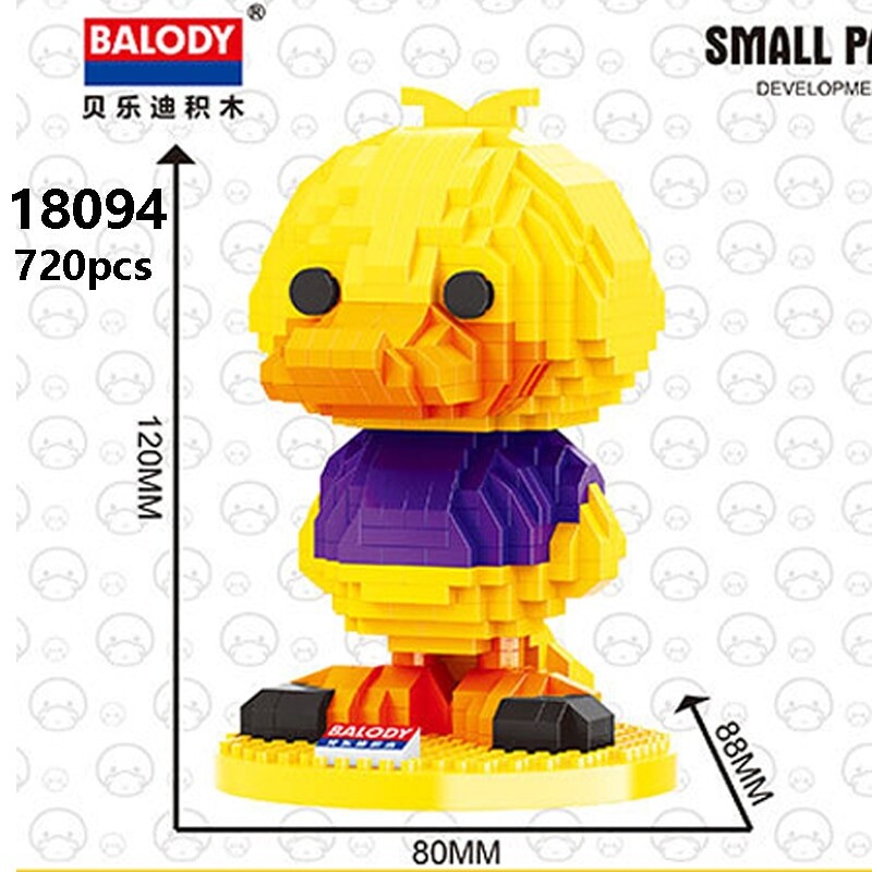 Balody 18094 Yellow Duck Cartoon Character Mini Bricks