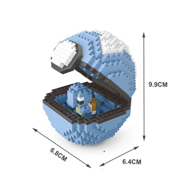 Wise Hawk 2533 Medium Pocket Squirtle Monster Blue Dive Ball